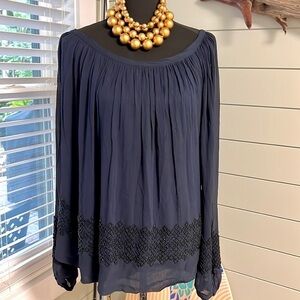 Kay Celine,L,Exquisite HEAVILY BEADED Embroidered Blouse,(No Bundles), Lined,EUC